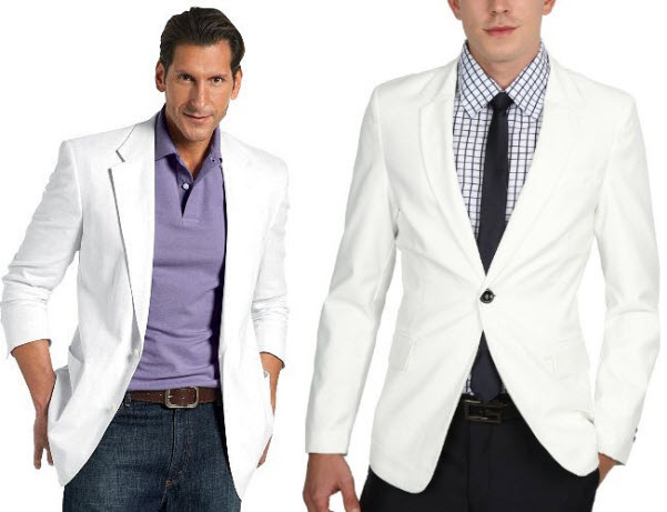Mens white blazer jacket - 2