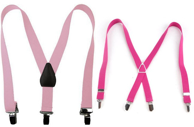 Pink suspenders for kids - 2