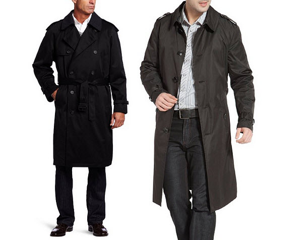 Mens black trench coat