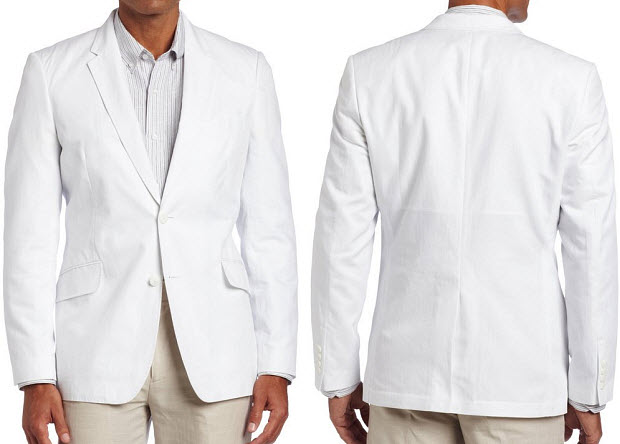 mens white linen sport coat