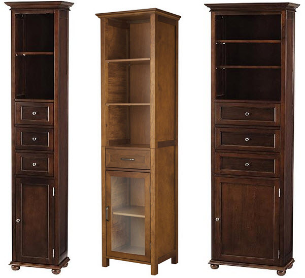Wood linen cabinet
