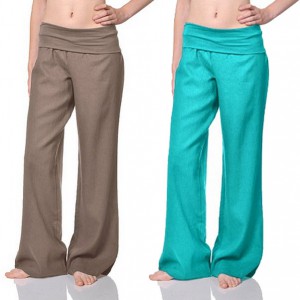Fold over linen pants – FindaBuy